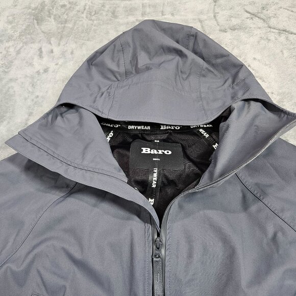 Baro Jacket Mens Small Gray The Brockton Waterproof Lightweight Rain Gorp Parka - Picture 5 of 15